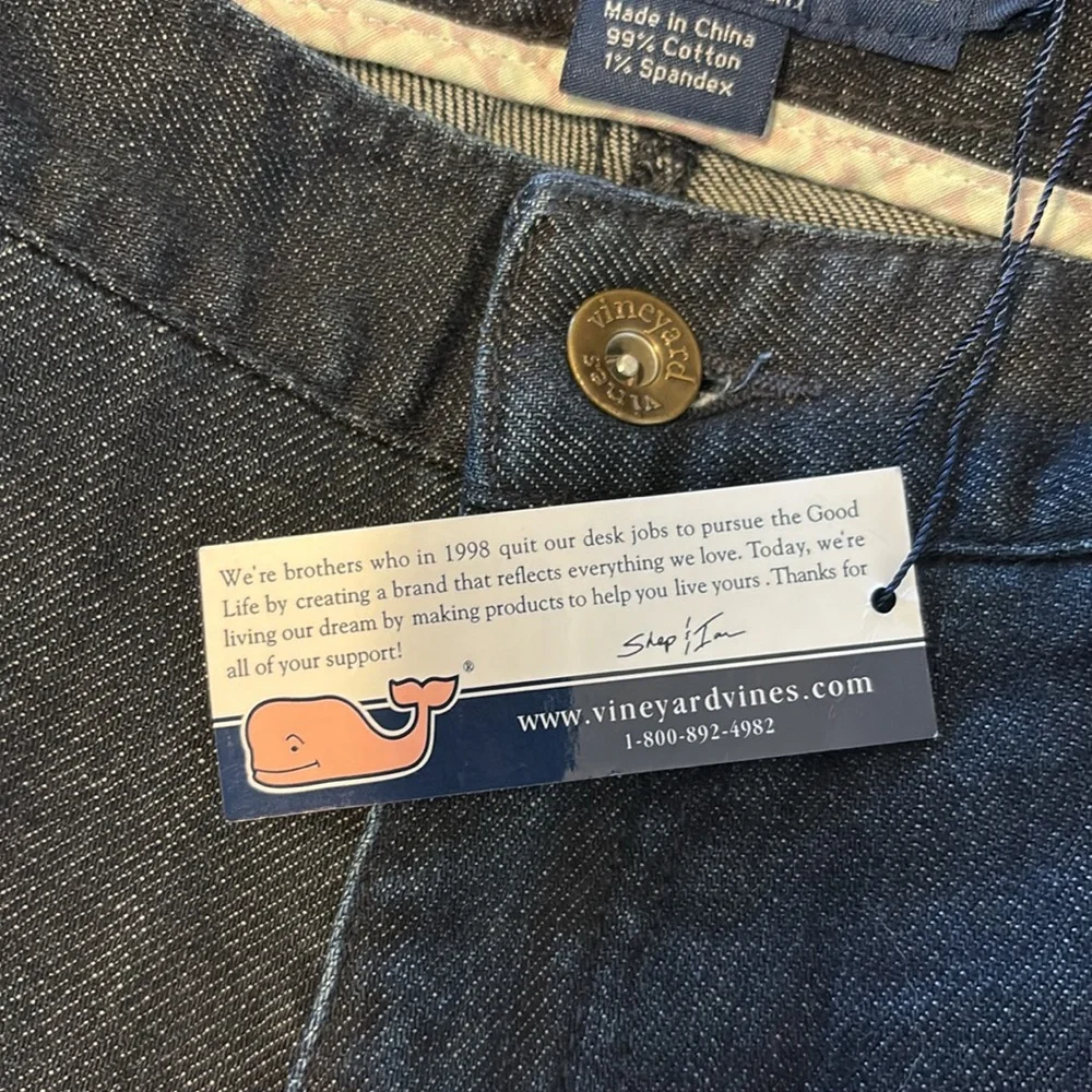 Vineyard Vines Dark Wash Straight Leg Jeans 16 NWT - Picture 10 of 10